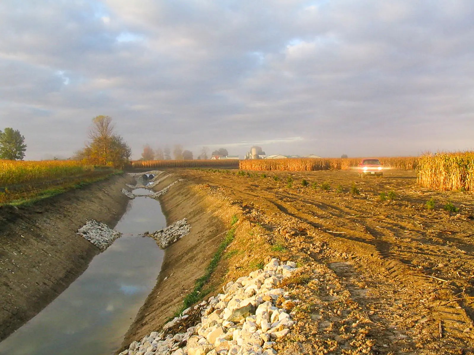 Drain in field